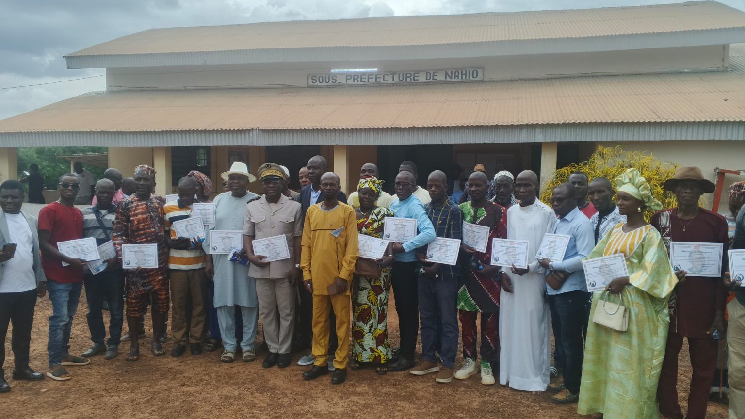 Les participants à la formation sur la culture du civisme et du vivre-ensemble à Nahio.