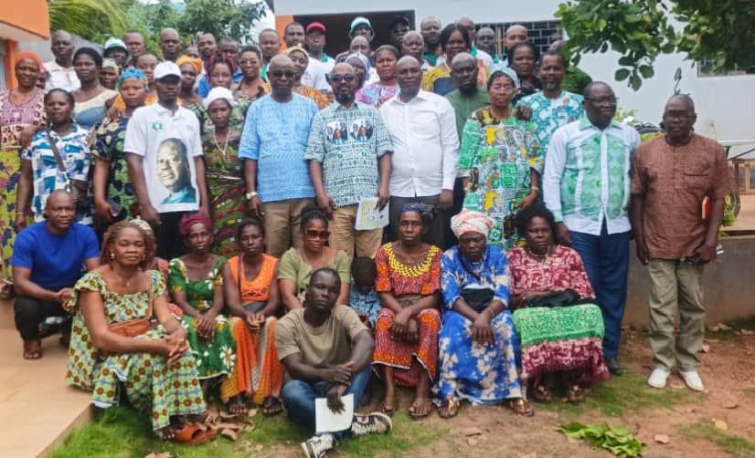 Réunion des délégations départementales et communales du PDCI-RDA de Vavoua pour le soutien au Président Tidjane Thiam, le 18 juillet 2026.