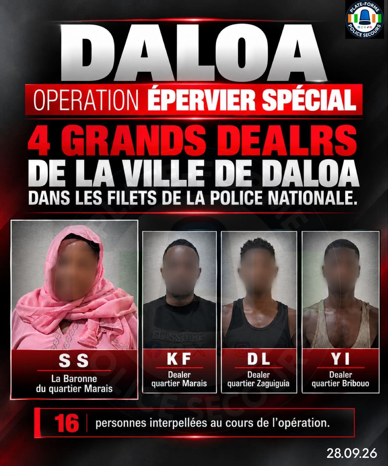 Les saisies réalisées lors de l'opération Épervier Spécial à Daloa.