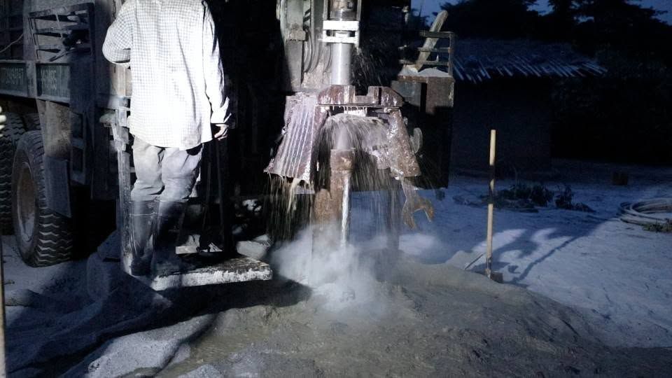 Forage d'eau potable à Nahi Konankro, village de la sous-préfecture de Bédiala, réalisé sous l'impulsion de Irié Lou Gouéva Louise.