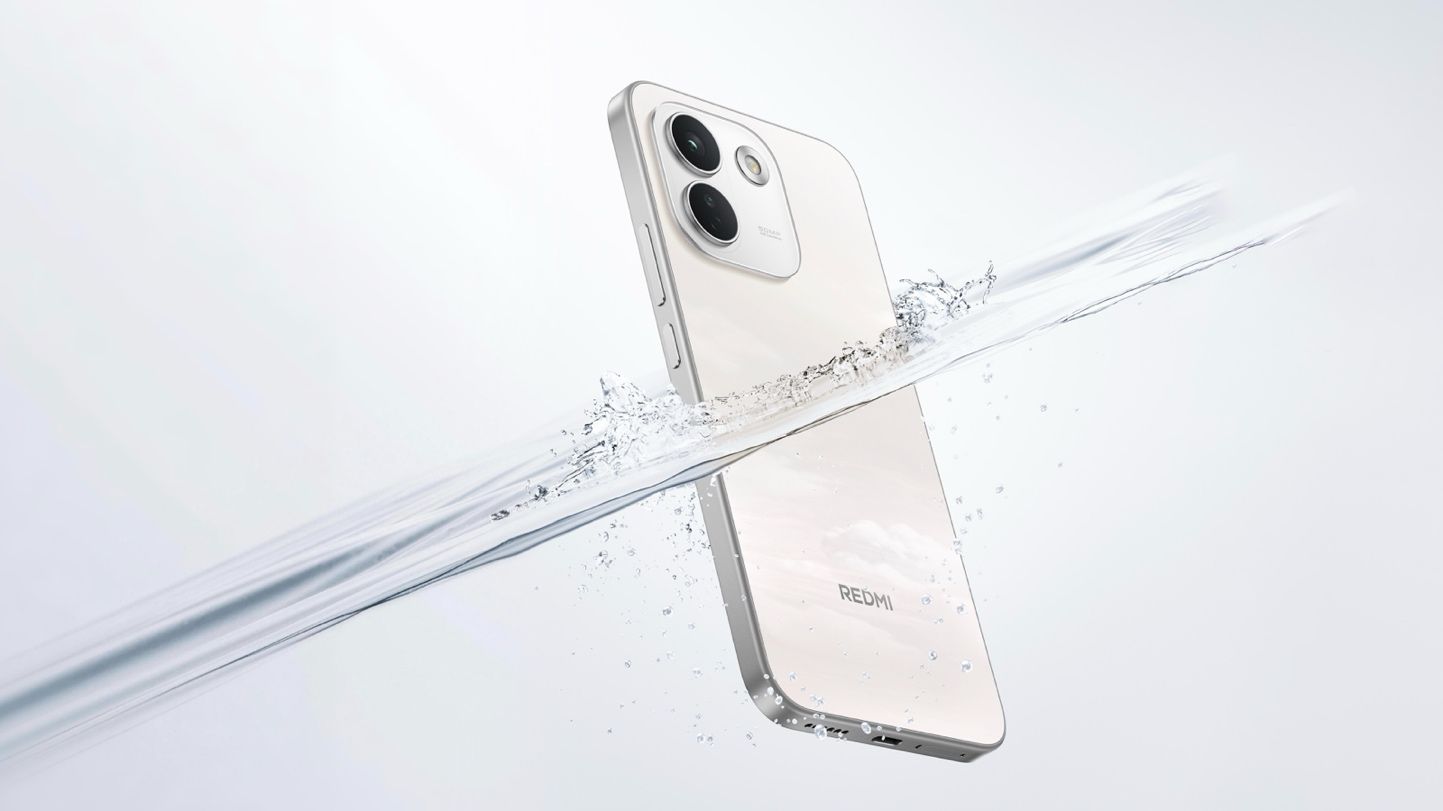 REDMI Note 17 Pro représenté au contact de l'eau pour illustrer ses certifications IP