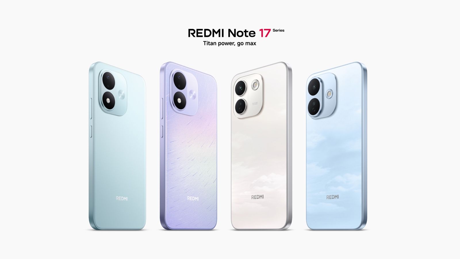 Quatre coloris du REDMI Note 17 Series présentés par Xiaomi