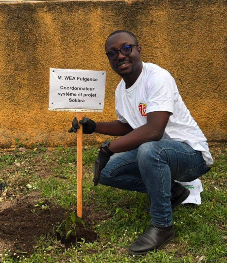 SOLIBRA remet 1 000 plants forestiers lors des Journées Festives de l'Arbre et du Climat à Kouto, le 3 juillet 2026.